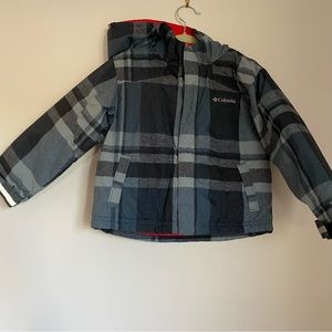 Columbia might mogul II Jacket boys 4 blue plaid insulated waterproof